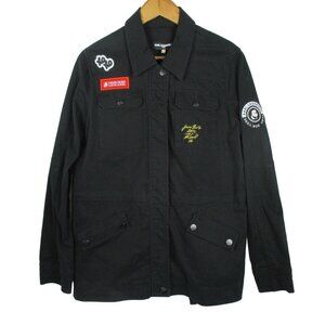 Karl Lagerfeld Paris Logo Patch Black Jacket Women's Size S $149